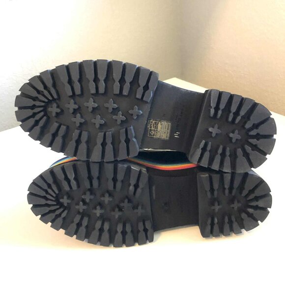 NWOT KURT GEIGER LONDON Birdie Rainbow Platform Chelsea Boot Black 6 MSRP $240 - Picture 7 of 9